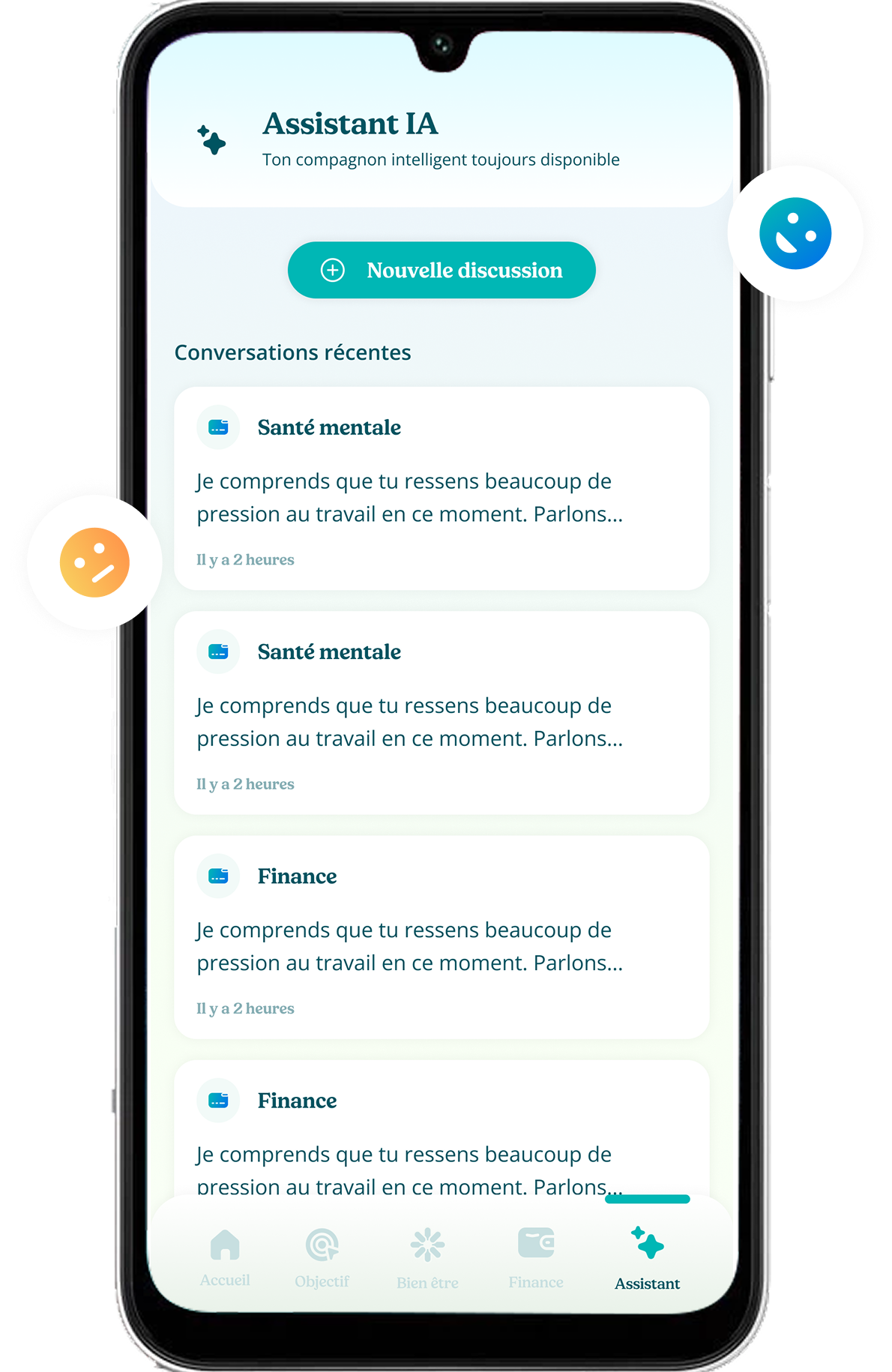 Application Yewi sur mobile